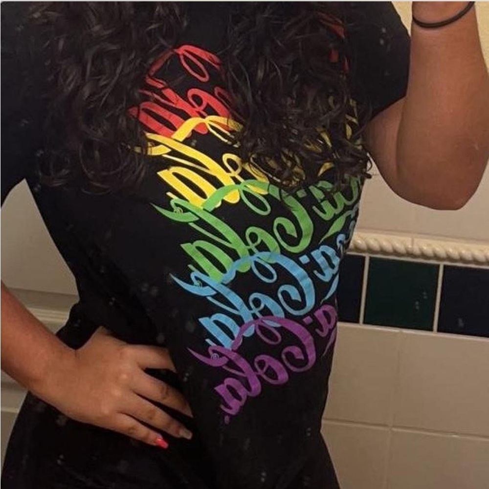 Black Rainbow CocaCola Graphic Tee